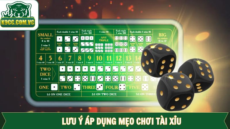 Một vài lưu ý khi áp dụng mẹo chơi tài xỉu