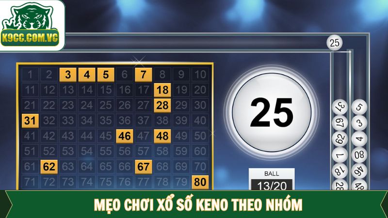 Mẹo chơi Xổ số Keno theo nhóm